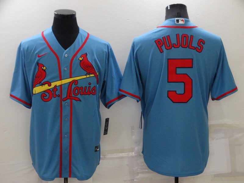 Men's St. Louis Cardinals Albert Pujols #5 Blue Baseball Jersey